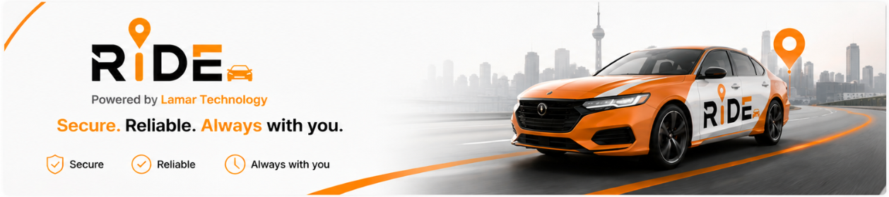Ride — Secure. Reliable. Always with you.
